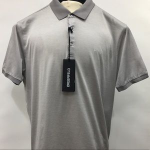 Mens Polo Shirt Blue LAGERFELD XL Size